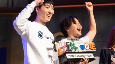 Jeff Mao and Tyler Ma, first place InVenture Prize winners. Photo by Allison Carter