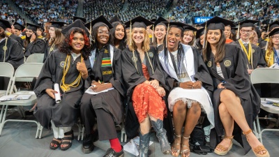 Students at Commencement in McCamish Pavilion