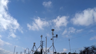 The Atmospheric Science and Chemistry mEasurement NeTwork (ASCENT) site collects real-time date in aftermath of Los Angeles Wildfires. Courtesy: Haroula Baliaka