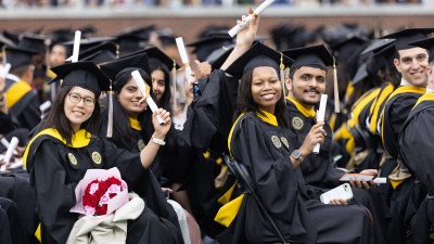 Master's graduates at Commencement