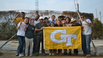 Students participate in an Alternative Service Break in 2015