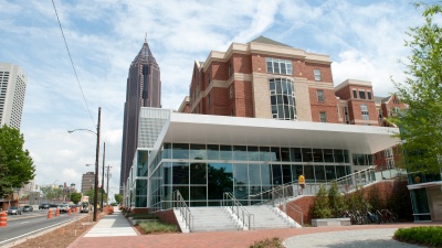 Exterior of the North Avenue Dining Hall, which opened to campus during the summer of 2011.