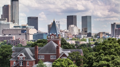 Skyline views of Atlanta and Tech Tower taken from the roof of the library (Photo Credit: Raftermen Photography)