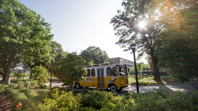 Transit hub between the Student Center and Skiles Builidngs (Photo Credit: Rob Felt)