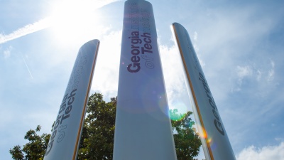 Georgia Tech signs on 10th street (Photo Credit: Fitrah Hamid)