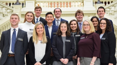 The 2019 GLIP interns at the Georgia State Capitol (photo credit to the Office of Government and Community Relations)