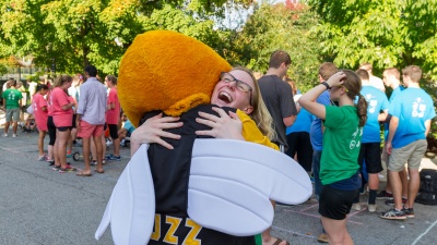 Hugging Buzz at Mini 500