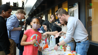 Child at demo booth