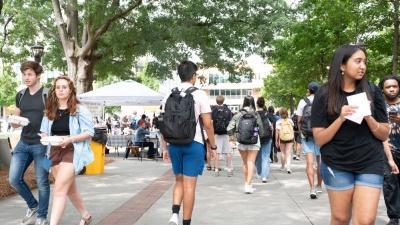 Students Walking on Campus