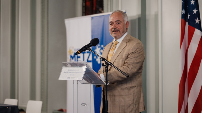 President Ángel Cabrera speaks in Metz on June 30