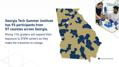 Infographic depicts home counties of the program participants