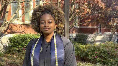 New alumna Amber Ephraim is one of two CS majors earning GT’s International Plan designation this semester. 