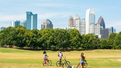 Bikers in Piedmont Park