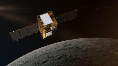 NASA's Lunar Trailblazer in Orbit Around the Moon (Artist's Concept)