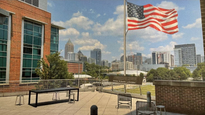 American Flag at Veterans Resource Center