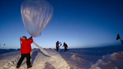 Researchers launch a a lightweight, balloon-borne instrument to collect data. "To keep advancing, we need scientists who can determine what data we need, collect that data, and solve problems," Bracco says. (NOAA)