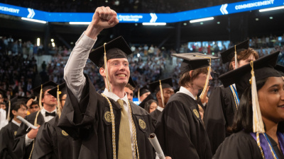 Students celebrate at Commencement