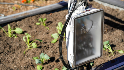 The FarmBot in Georgia Tech’s Community Garden serves as a test bed for designing related learning experiences and supporting partner schools in setting up their devices.  