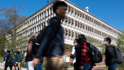 Students walking