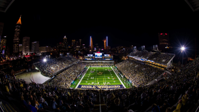 Nighttime game at Bobby Dodd Stadium