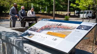 The site, near the intersection of Hemphill Avenue and Ferst Drive, is part of the campus EcoCommons. Photo by Allison Carter.