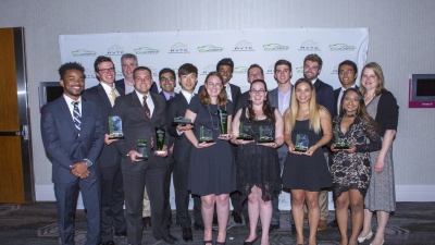 Georgia Tech EcoCAR 3 team on awards night 