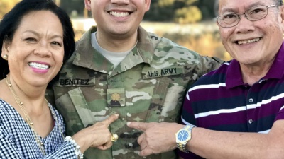 Georgia Tech graduate Patrick Benitez and his parents. 