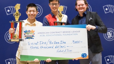 Bridge Club Pairs Champions — Vincent Zhu and Bo Han “Bruce" Zhu 
