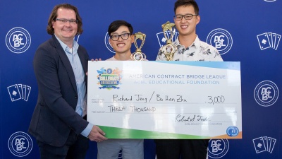 Bridge Club Pairs Champions - Bo Han “Bruce” Zhu and Richard Jeng