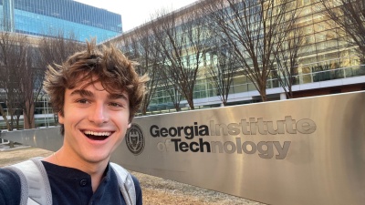 Survivor contestant and Georgia Tech student Carson Garrett on campus.