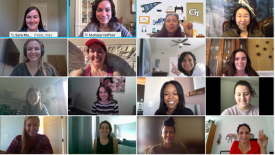 Members of the Female Founders Program at a virtual meeting. Credit: VentureLab