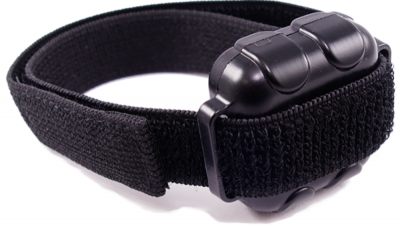 FireHUD's BioTrac body-worn sensor, which collects real-time physiological data to monitor for overexertion. (Photo Courtesy: FireHUD)