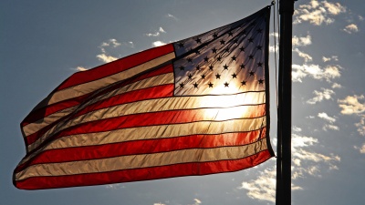 American Flag Flying on Memorial Day
