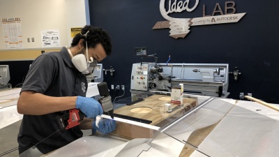 This mechanical engineering master's student is working long hours each day to develop new protective devices for healthcare professionals.