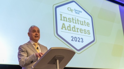 President Ángel Cabrera delivers the 2023 Institute Address.&nbsp;
