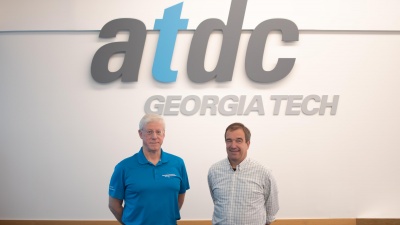 ATDC Director John Avery (left) and Thomas Felis, director of robotics strategy for Amazon Global Robotics. (Photo: Peralte C. Paul)