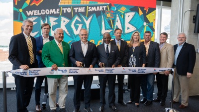 Georgia Tech and Georgia Power partner to celebrate Microgrid ribbon cutting.