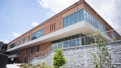 Exterior of the John Lewis Student Center which will open late July 22.