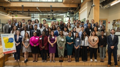 The Partnership for Inclusive Innovation’s 2023 Summer Internship &nbsp;cohort of 63 students worked on 35 projects across 15 communities in Georgia, North Carolina, and Washington, D.C. (Photo: Chris Ruggiero)
