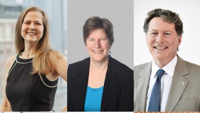 Finalists for Senior Vice Provost for Education and Learning (top L to R): Mary Lynn Realff, Ellen Zegura, and Laurence "Larry" Jacobs. Finalists for vice provost for Faculty (bottom L to R): Ana "Annie" Antón, Dawn Baunach, and Michelle Rinehart