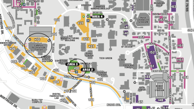 Guests will park in the Campus Recreation deck (W10) and Student Center parking deck (W2).  