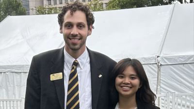 Graduate SGA President Haden Boone and Executive Vice President Kiera Tran. Submitted photo.&nbsp;
