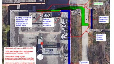 pic of logistics plan for Van Leer Chilled Water Connection