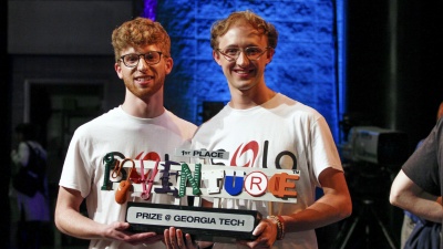 Team Sola, comprised of mechanical engineers Wesley Pergament of Old Westbury, NY, and Brayden Drury of Park City, Utah, won the 2022 Georgia Tech InVenture Prize.