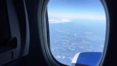 A newly reported study of air quality in indoor spaces such as stores, restaurants, offices, public transportation — and commercial jets — shows aircraft cabins with the lowest levels of tiny aerosol particles. (Credit: John Toon, Georgia Tech)