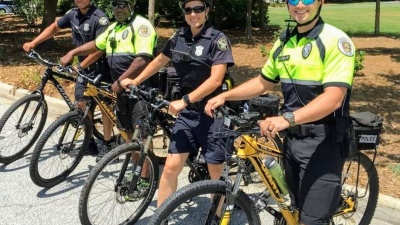 Georgia Tech Police Department's Core Team uses bicycles to help patrol the heart of the campus.