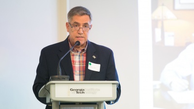 John Stein, dean of students, speaks at the 2014 Diversity Roundtable hosted by the Office of Human Resources.