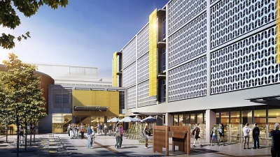 The plaza will be adjacent to the Van Leer Building, near the G. Wayne Clough Undergraduate Learning Commons. 
