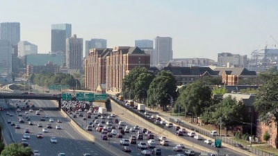 Traffic on the highway in Atlanta.