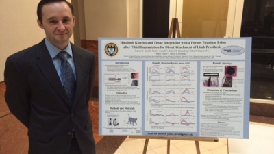 Joshua Jarrell, a 3rd-year PhD candidate in applied physiology in the College of Sciences, presented his research and talked about his military experience during the National Science Foundation’s annual Saluting Veterans in STEM symposium, whiich was held Wednesday. He is sergeant-first class and senior medic in the Alabama National Guard, with 16 years of service and two combat tours to Iraq.